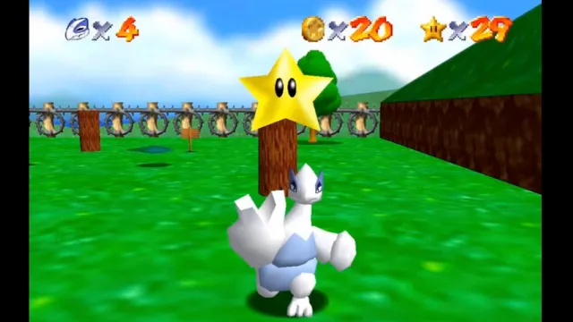 Watch Lugia Jump and Fly In Super Mario 64