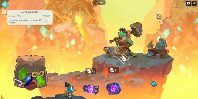 Barda challenges you to climb a mountain, tactically using the gear in your backpack during the ascent