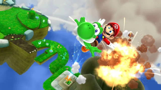 Super Mario Galaxy 2 is hiding an unused "joyful zone" area where Mario can't stop somersaulting, and he's absolutely thrilled about it