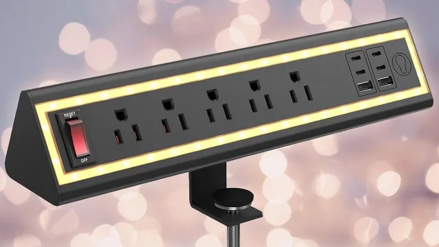 Pick Up an 11-Outlet Clamp-Style Power Strip With LED Night Light Illumination for Just $17.99