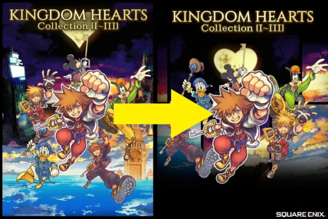 KINGDOM HEARTS Collection [I～III] cover art quietly changed after accusations of AI art (UPDATE)