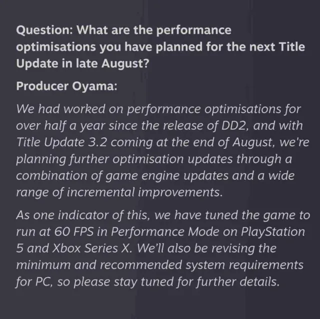 Dragon’s Dogma 2 Is Finally Getting a 60 FPS Update on PS5 and Xbox Series X