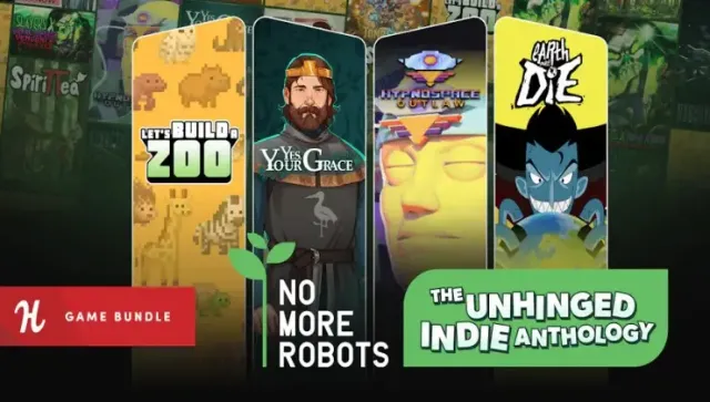 The No More Robots Humble Bundle is a great deal with Let's Build a Zoo, Yes, Your Grace and more