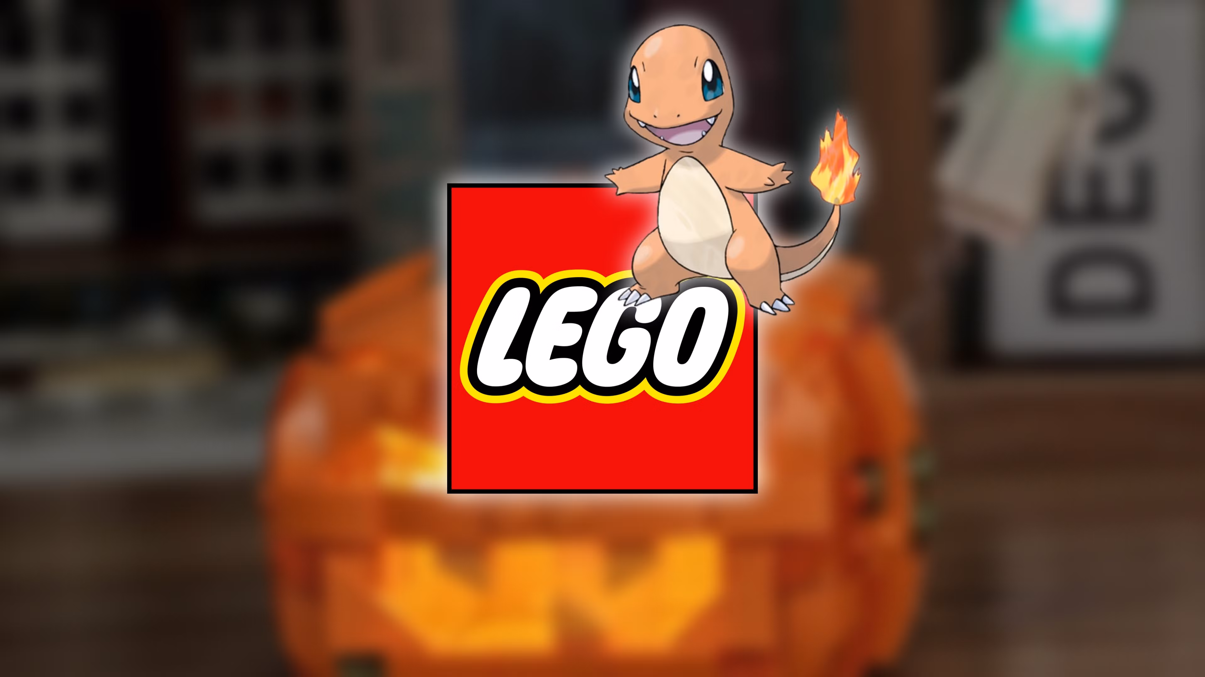 LEGO Fan Transforms Halloween Pumpkin Lantern Set Into Pokemon's Charmander With No Extra Pieces