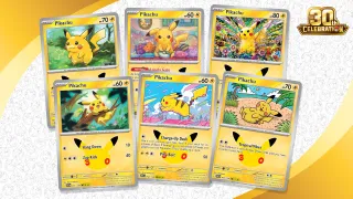 Check Out Electrifying Pikachu Cards from Pokémon TCG: 30th Celebration