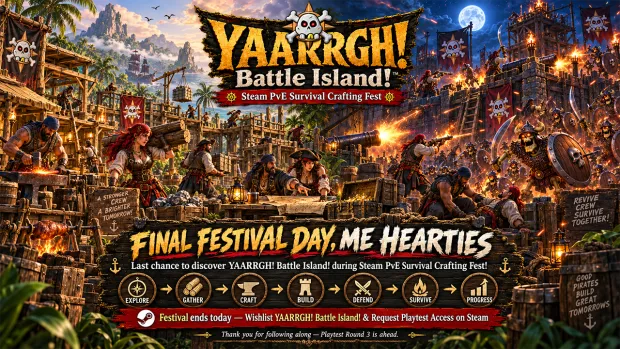 🏴Discover YAARRGH! Battle Island! Before Steam PvE Survival Crafting Fest Ends 🏴