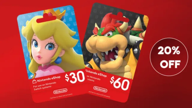 Nintendo eShop credit 20% off at Coles once again, starting September 16th