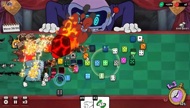 Dealer's Dice blends tower defense and incrementals together into a quirky game