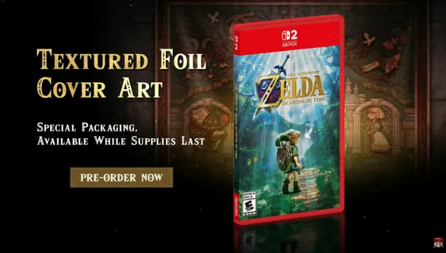Zelda: Ocarina of Time physical release getting textured foil art cover in limited supply