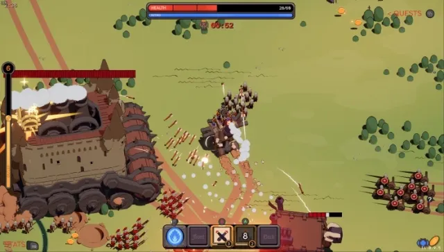 Castles on wheels (and legs) built for destruction - Wanderburg is explosive fun
