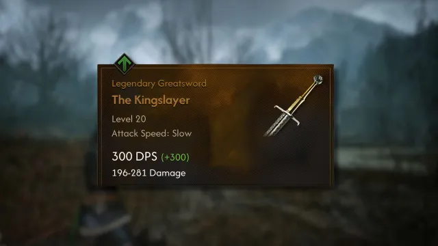 Kingslayer Legendary Sword Location in Blood of Dawnwalker