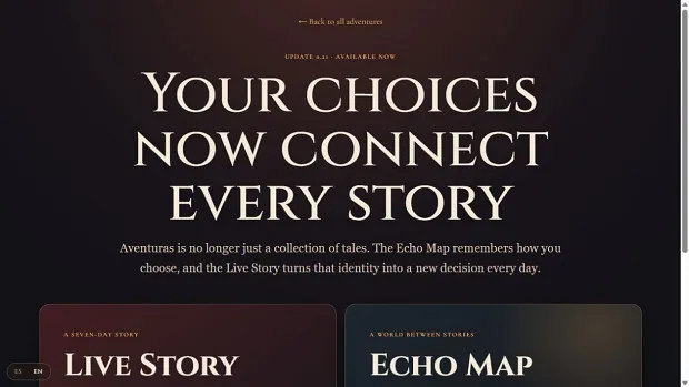 Aventuras 0.21 is live — The Echo Map and a seven-day Live Story