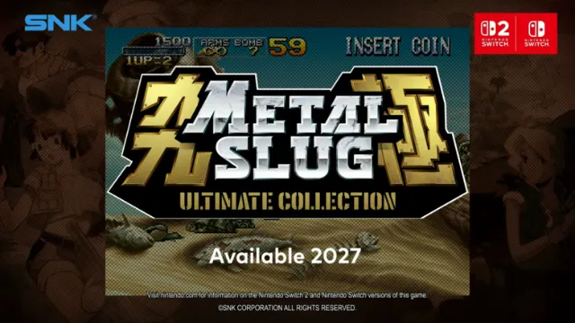 Metal Slug Ultimate Collection crawls onto Switch and Switch 2 in 2027