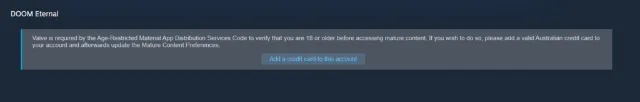 Steam implements age verification for Australian gamers