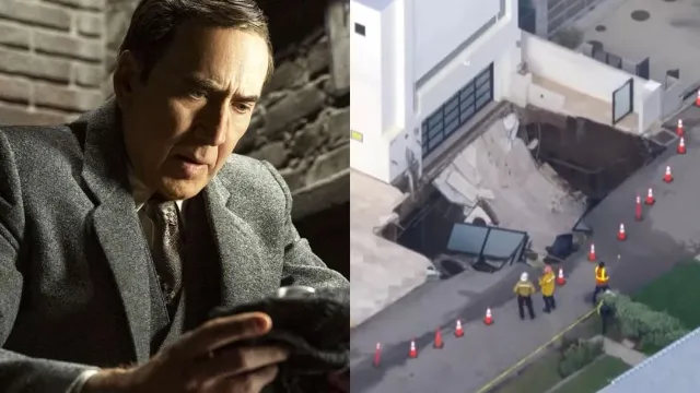 30-foot sinkhole appears outside Nicolas Cage’s $10 million Malibu home