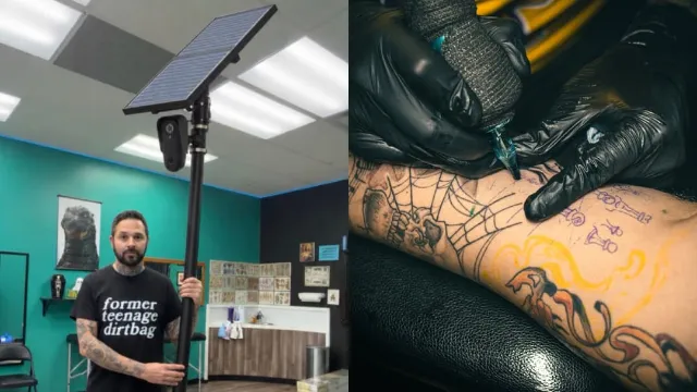 Tattooist offers free tattoos to anyone who brings him a Flock camera