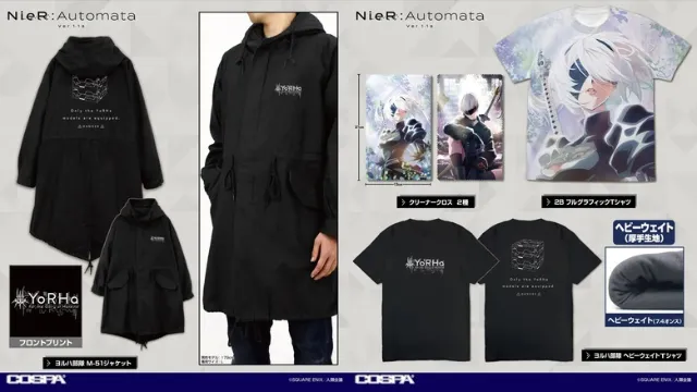 NieR:Automata shirts, jackets and more in the works