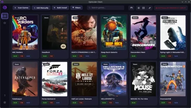 OptiScaler Client 1.0.7 brings major improvements for FSR 4 and improved recommended game configs
