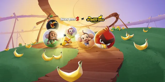 Angry Birds 2 goes bananas with Super Monkey Ball Banana Rumble collaboration