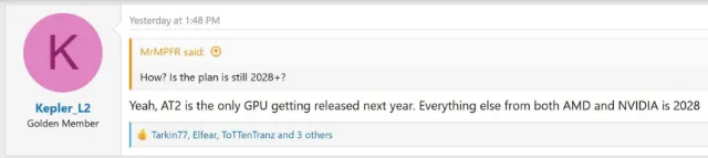 Nvidia GeForce RTX 60 series won’t be out until 2028, and AMD only has one RDNA 5 GPU for 2027, says leaker