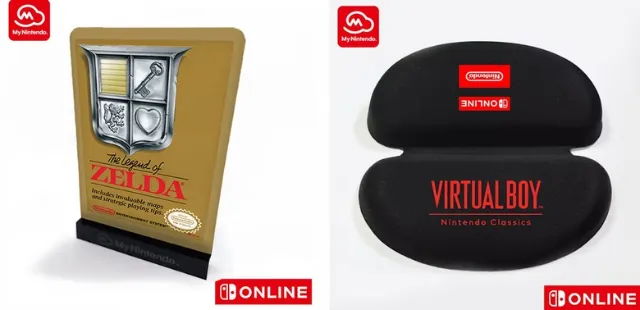 My Nintendo adds Zelda metal display and Virtual Boy Glasses Case for Switch Online members