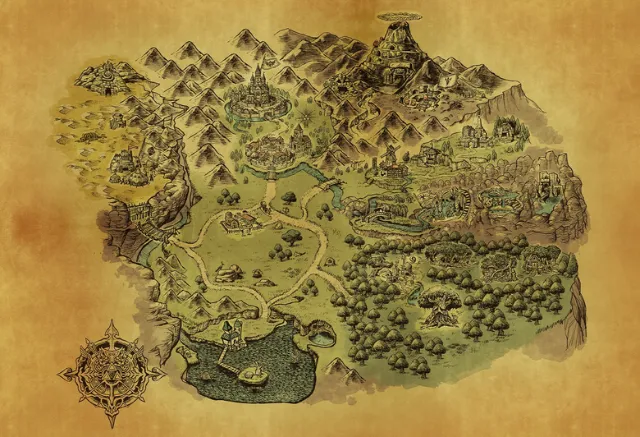 Check out the world map for Zelda: Ocarina of Time on Switch 2