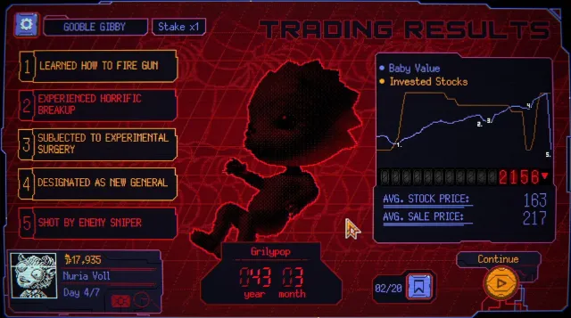 My favorite Space Warlord Baby Trading Sim events