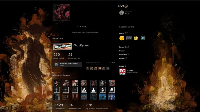 Steam profiles are beautiful 2000s-era relics