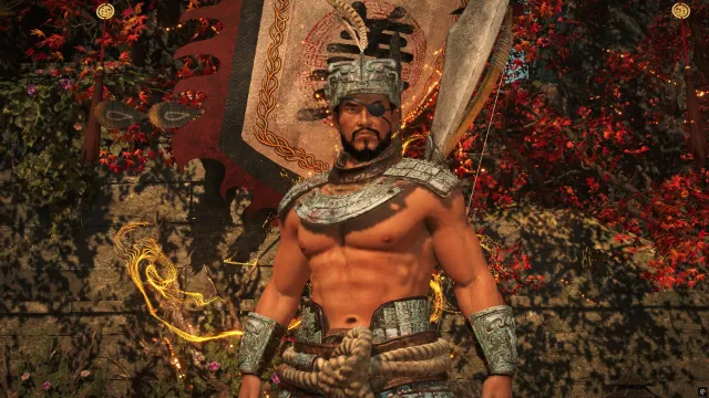 I'm taking off my shirt to go nunchuck mode in Team Ninja's unique blend of Sekiro and Dynasty Warriors
