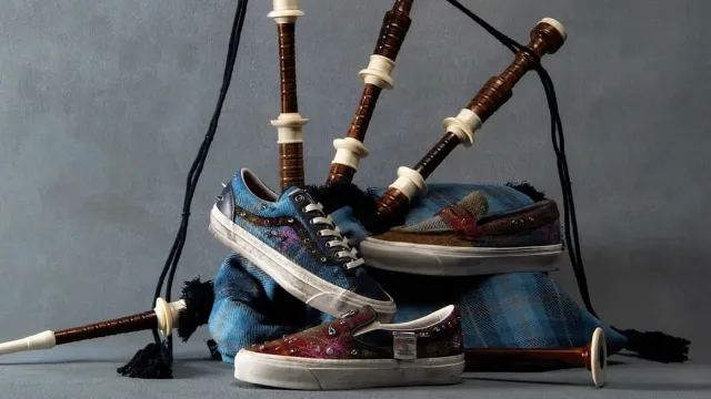 Vans reveals wild Harris Tweed sneakers covered in spikes and jewels