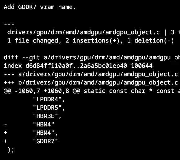 AMD adds GDDR7 memory support to open-source Linux graphics driver