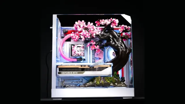 $14,000 for a PC with titanium-alloy flowers that unfurl as your system temps get toasty? Well, okay then...