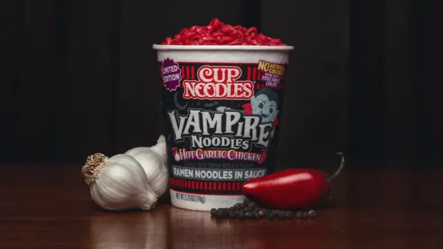Cup Noodles launches blood-red “Vampire Noodles” with matching $3,999 casket