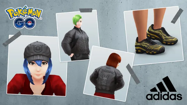 Avatar items from the adidas x Pokémon collection heading to Pokémon GO