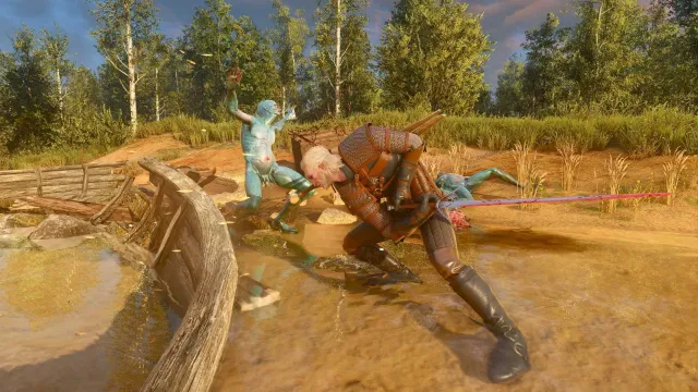 Here's a few minutes of me being bad at The Witcher 3's remastered combat