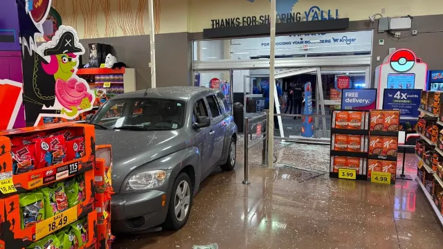 Driver arrested after crashing into closed Kroger because he really had to use the bathroom