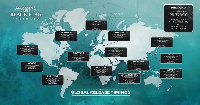 Assassin’s Creed Black Flag Resynced Launch Times and Preload Details