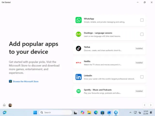 Windows 11 setup now prompts you to install TikTok and Netflix apps during first boot