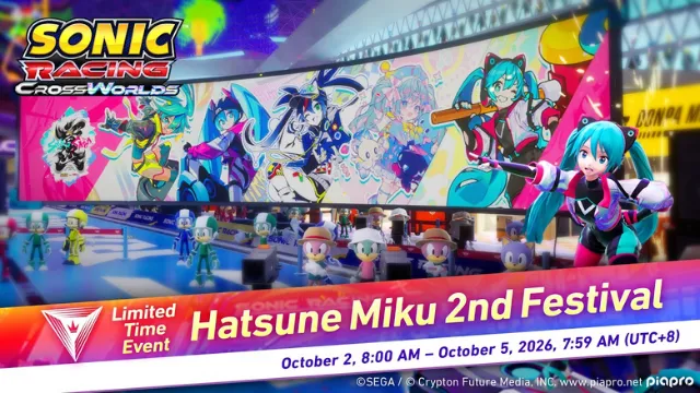 Hatsune Miku's 2nd Festival Event now live in Sonic Racing: CrossWorlds
