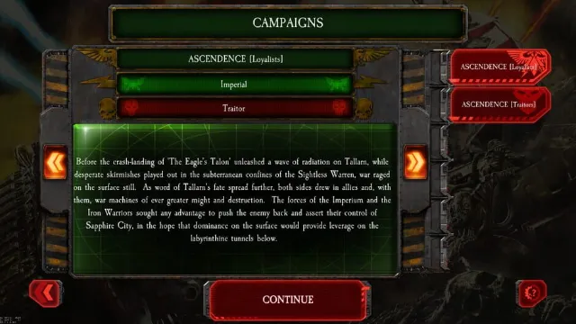 The Horus Heresy: Battle of Tallarn - Ascendance Campaign screenshot