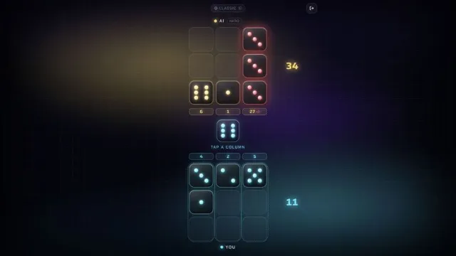 Knucklebones Neon screenshot