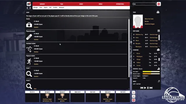 Basketball Pro Management 2015 screenshot