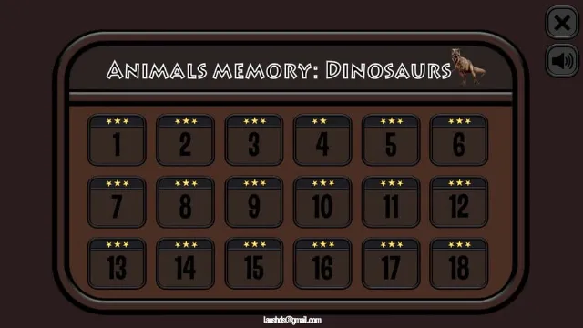 Animals Memory: Dinosaurs screenshot