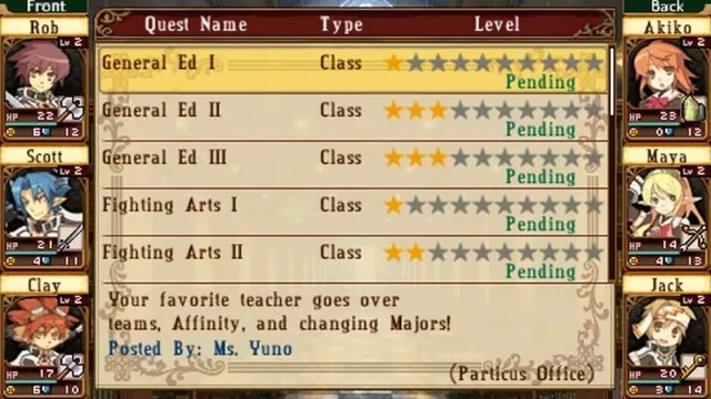 Class of Heroes screenshot