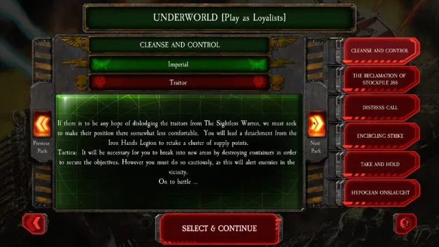 The Horus Heresy: Battle of Tallarn - Underworld Campaign screenshot