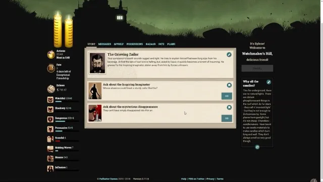 Fallen London screenshot