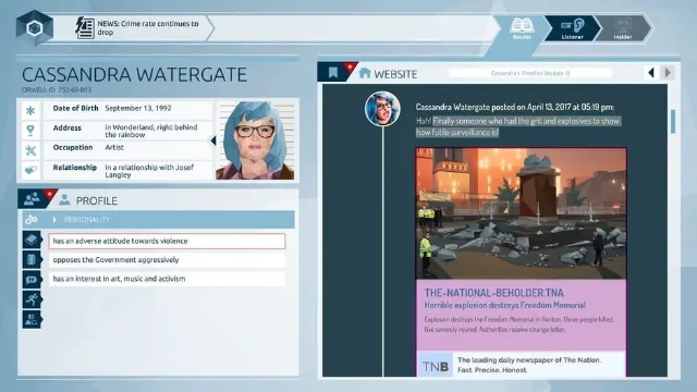 Orwell: Keeping an Eye on You screenshot