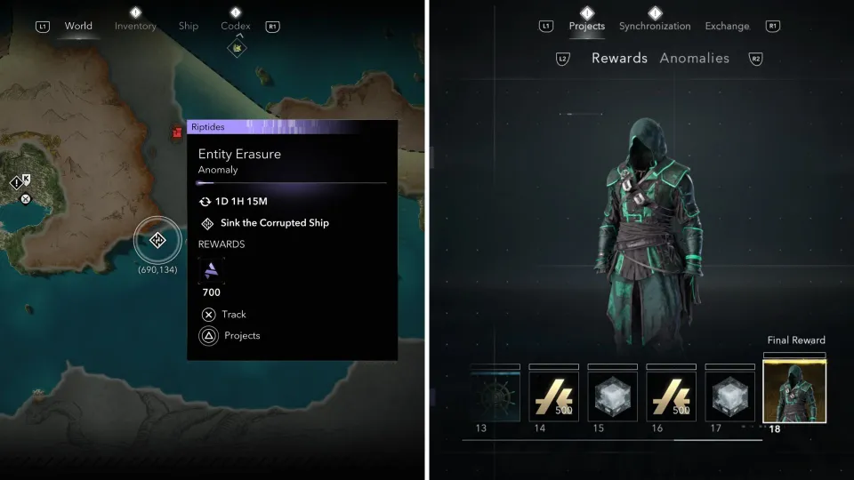 Assassin's Creed Black Flag Resynced: How Anomalies and Projects Work