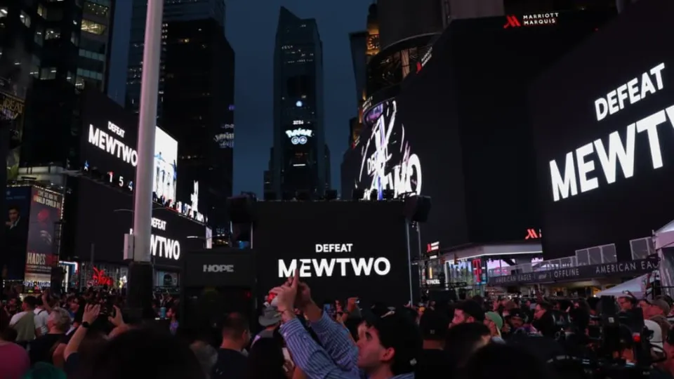 Pokémon Go Times Square Mewtwo are being resold for thousands, despite anger