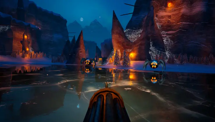 Race down a mountain in the ridiculous looking shooter DIEATHLON